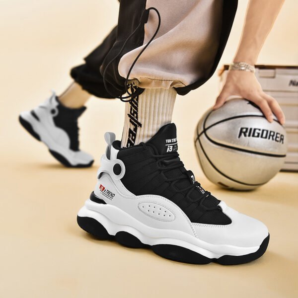 01763827-2e39-4045-916b-106af3af9627.jpg Basketball Shoes Men's High-top Shock Absorption Non-slip Sneaker
