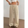 0511cebb-bd83-497a-8dc5-7f1d6e3cffe9.jpg Casual Solid-color Cotton-linen Trousers Wide-leg Pants