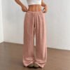 Fashionable Casual Solid-color Loose-fitting Wide-leg Trousers