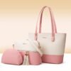 138243855567.jpg Three-piece Pure Color Mother And Child Bag