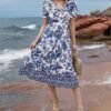 1c97e144-f79a-4386-a284-c3ae4fbec3e7.jpg New Women’s Floral Print V-neck Dress, Floral Dress, Suitable For Vacation, Women’s Dress