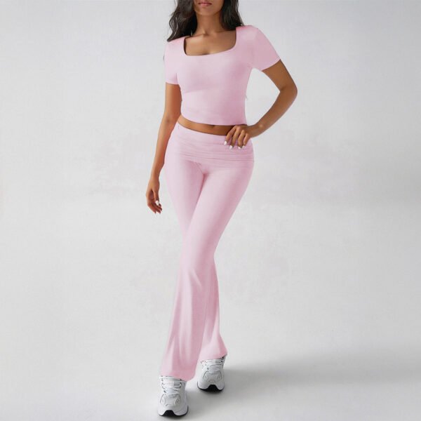 24fc4eb0-bc29-4401-8304-7975074fb225.jpg Sports Navel T-shirt Long Pants Suit Women's Clothing
