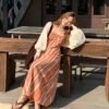 2810f8b1-c325-48f2-87b4-ca5e264deba4.jpg Vintage Slim-Fit Strap Dress With Diagonal Stripes