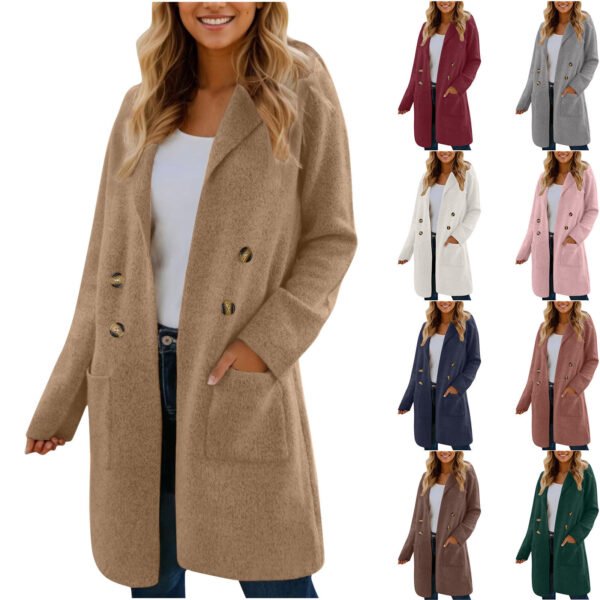 34597228-4317-432b-84a6-62e2c584d805.jpg Women's Fashionable All-match Mid-length Woolen Coat Suit Jacket