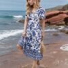 3b9865e5-c0f3-4626-84f9-5d79bf0e2d82.jpg New Women’s Floral Print V-neck Dress, Floral Dress, Suitable For Vacation, Women’s Dress