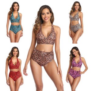 430561765380.jpg Leopard print sexy bikini split swimsuit