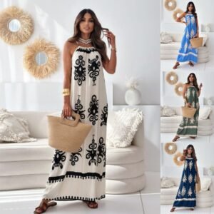 526ce453-ca39-4c87-abd3-e5ba349ef202.jpg European And American Ladies Fashion Printing Slip Dress