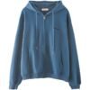 Small Grey Hooded Cardigan Sweater Women