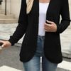 Sanding Casual Patchwork Long Sleeve Cardigan Jacket
