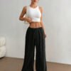 Fashionable Casual Solid-color Loose-fitting Wide-leg Trousers