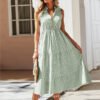 Women's Casual Vertical Stripes Sleeveless Dress