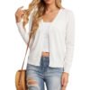 Thin Long-sleeve V-neck Sweater Jacket