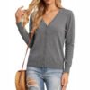 Thin Long-sleeve V-neck Sweater Jacket