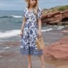 86ae9d76-b950-4699-a40f-1bceda0dbf3d.jpg New Women’s Floral Print V-neck Dress, Floral Dress, Suitable For Vacation, Women’s Dress