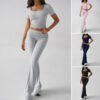 96ae7d4b-de58-4d76-b9d5-66d651eaa1a6.jpg Sports Navel T-shirt Long Pants Suit Women's Clothing