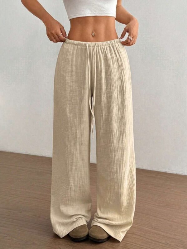 All-matching Lace-up Waist Trimming Fashion Casual Women's Trousers