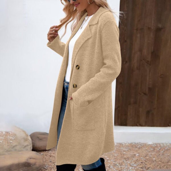 cb2d51ba-bc23-4f20-83f3-d89f3e5a598b.jpg Women's Fashionable All-match Mid-length Woolen Coat Suit Jacket