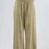 Thin Womens Casual Mid-rise Drawstring Elastic-waist Pants With A Draped Drape