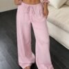 All-matching Lace-up Waist Trimming Fashion Casual Women's Trousers