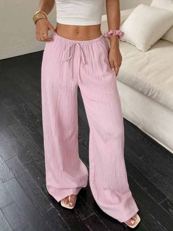 All-matching Lace-up Waist Trimming Fashion Casual Women's Trousers