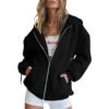 e1b6ab2c-7dff-4d82-9cf3-a3f1f000ec4d.jpg Women's Velvet Padded Hooded Sweatshirt Casual Zipper Cardigan