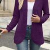 Sanding Casual Patchwork Long Sleeve Cardigan Jacket
