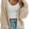 Women's Thick Knitted Cardigan Sweater